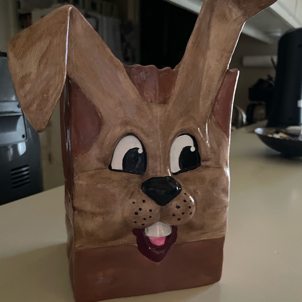 Easter Ceramic Bunny Container